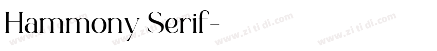 Hammony Serif字体转换